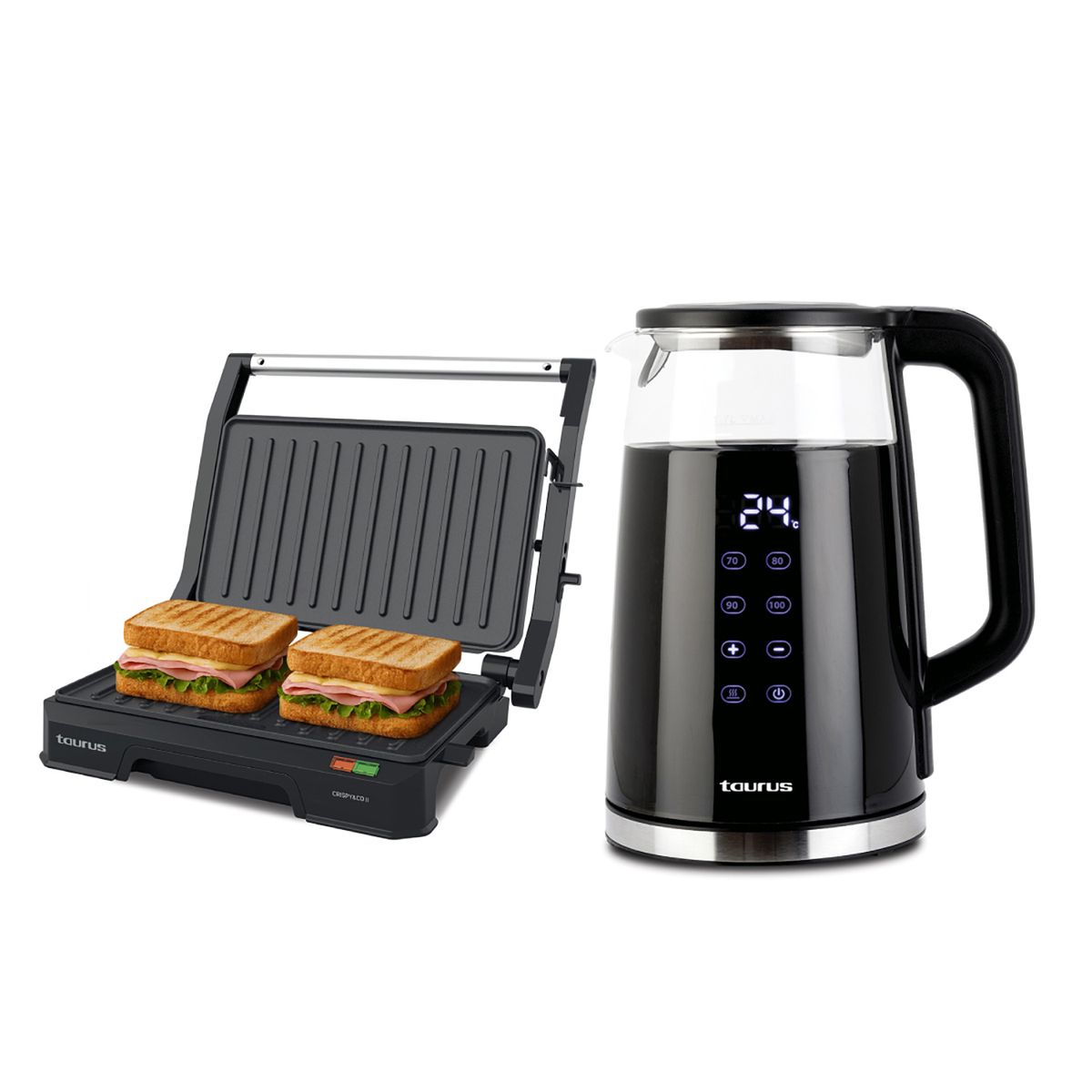 TAURUS - Combo Hervidor Neo Glass + Mini Grill