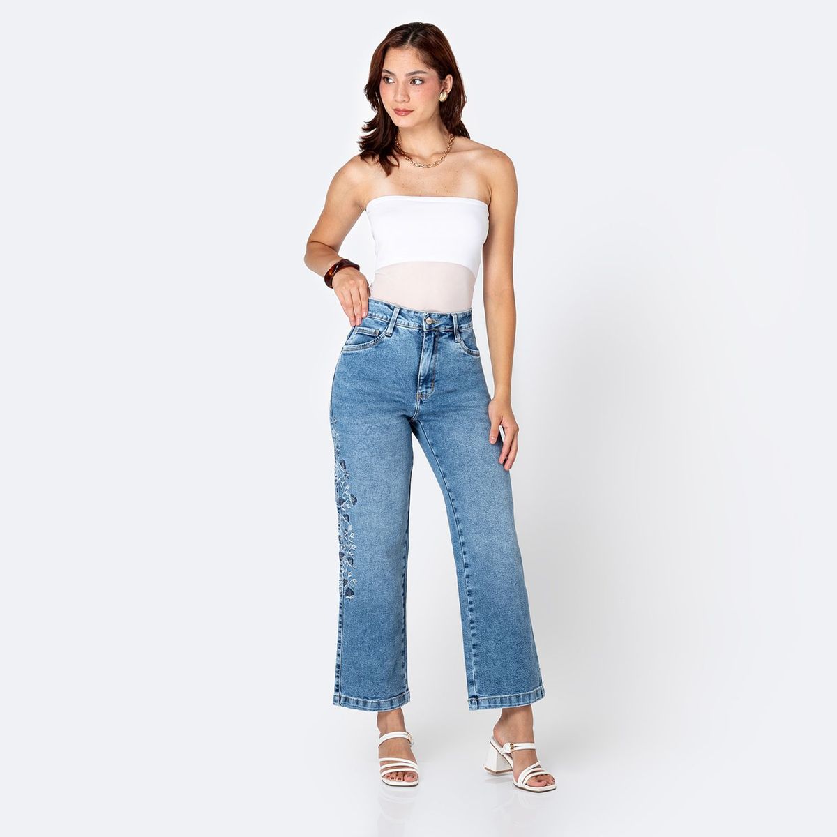 Pionier - Jean  Straight Tiro Alto Mujer Pionier