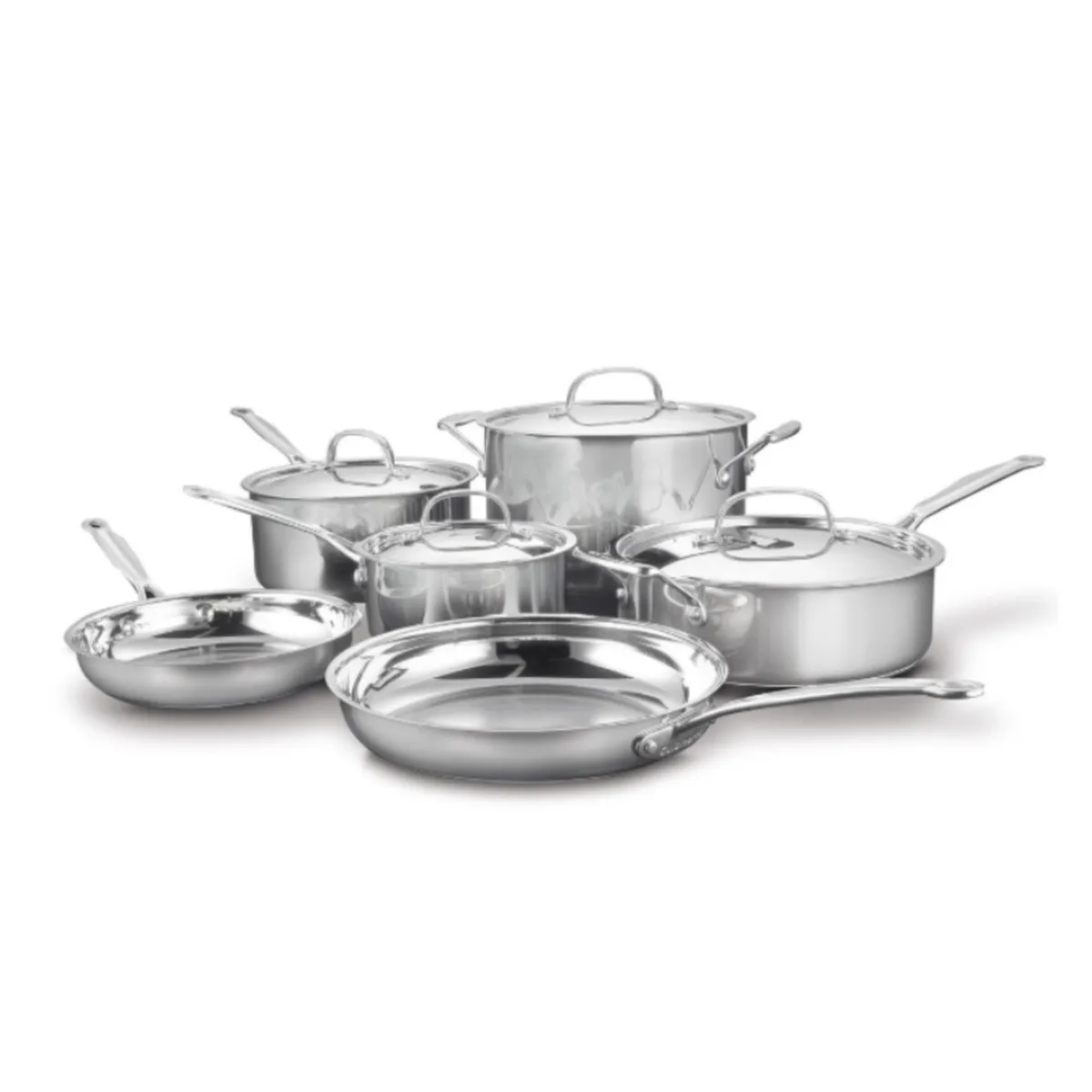 CUISINART - Juego de Ollas 10 Piezas Acero Inoxidable