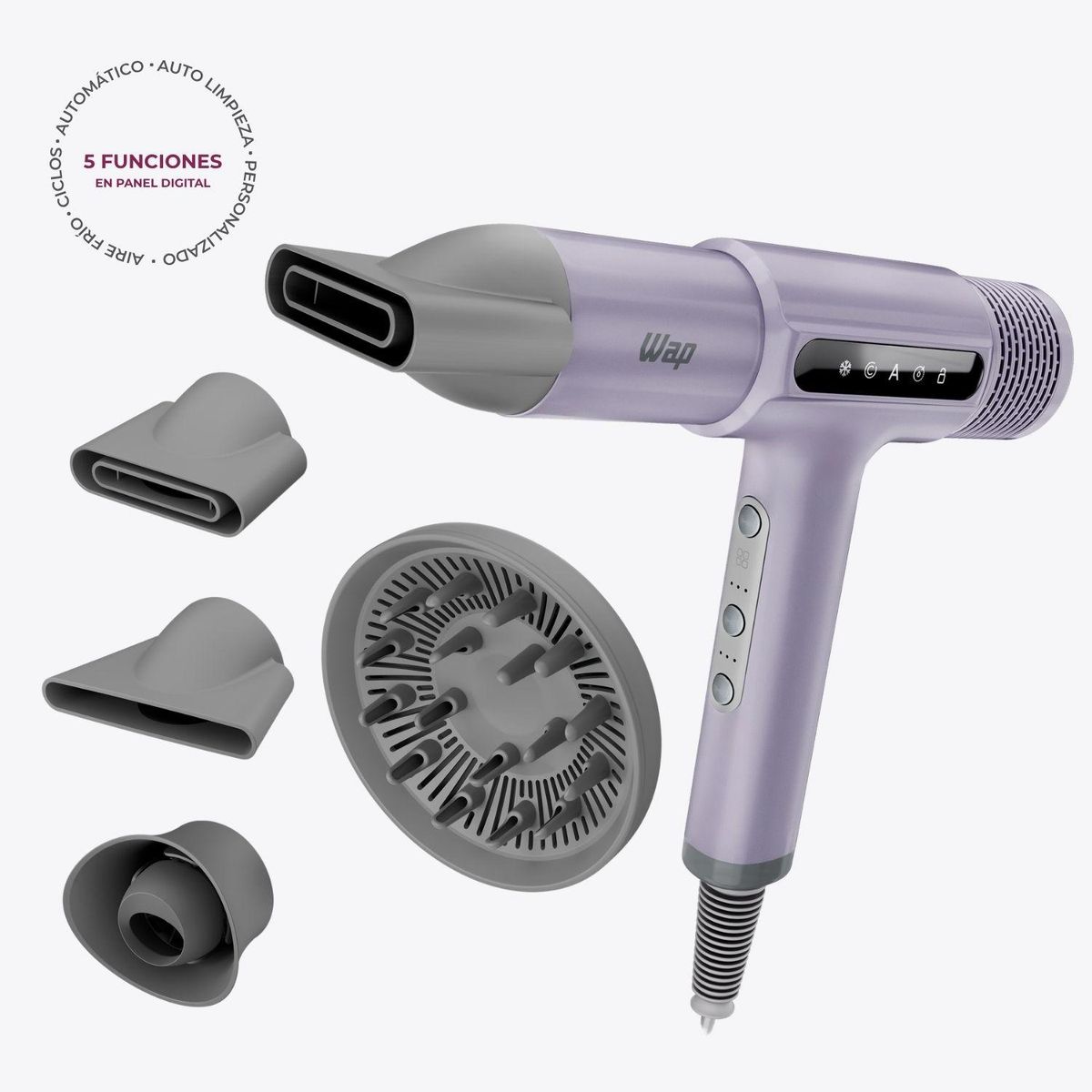 WAP - Secadora de cabello Profesional Intense Dryer con 4 boquillas