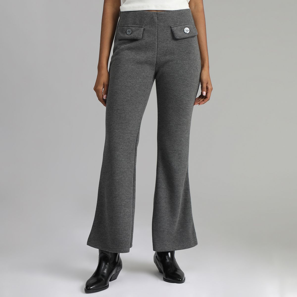 UNIVERSITY CLUB - Pantalón Straight Tiro Alto Mujer University Club