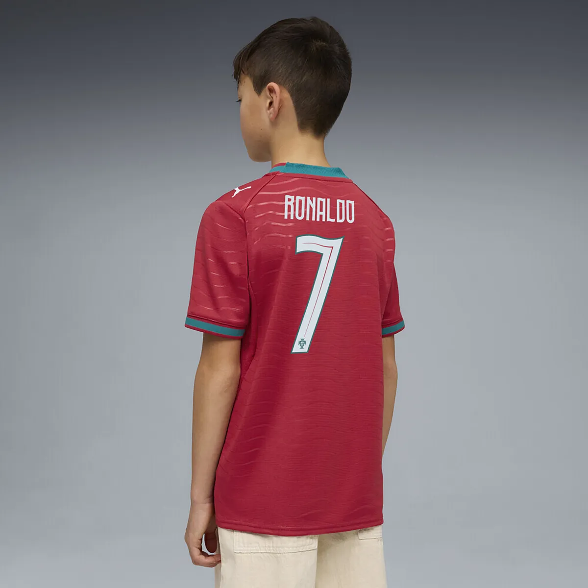 PUMA - Camiseta Local Portugal Kids 2026 Manga Corta Cristiano Ronaldo CR7 Puma