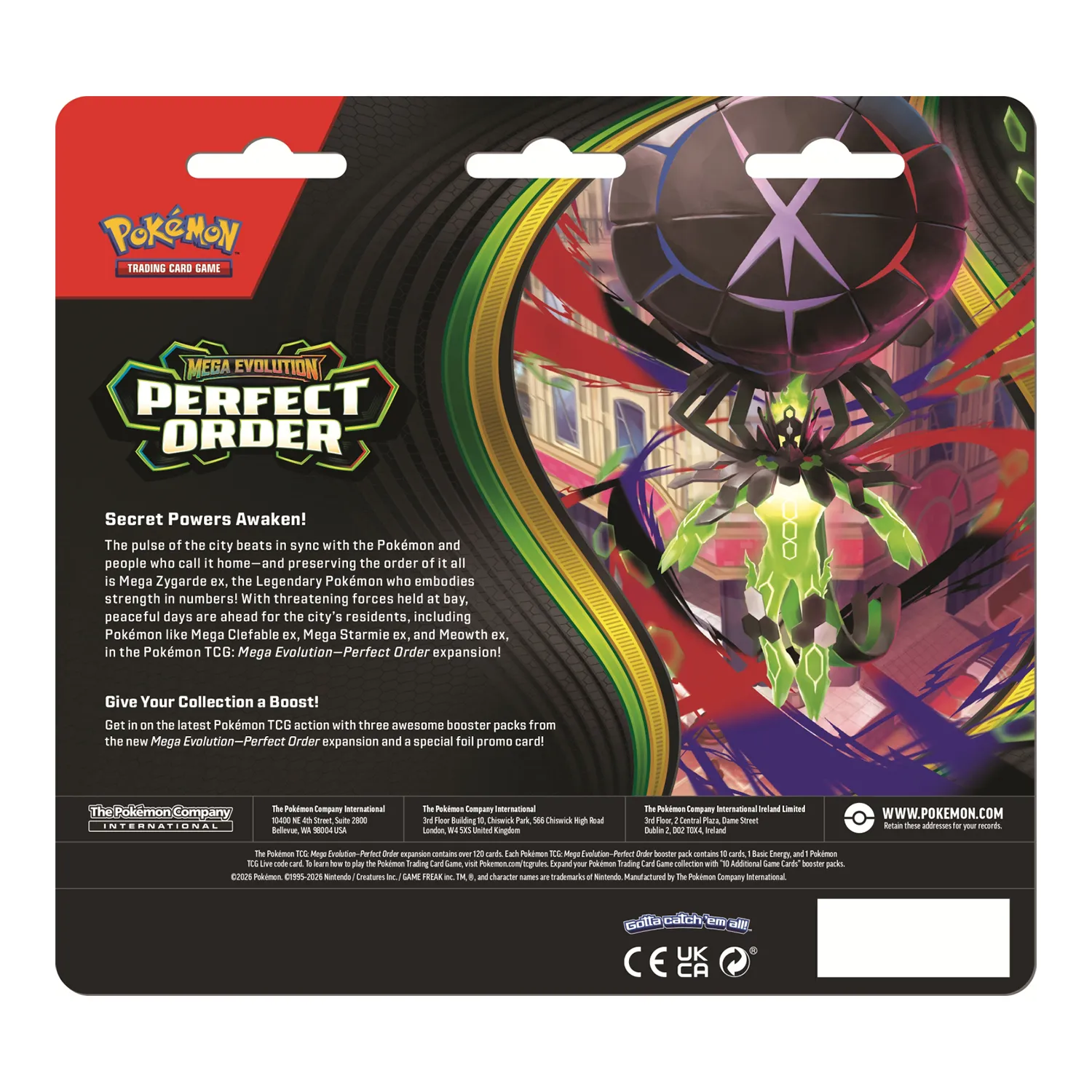 Juego de Cartas Pack X3 TCG Perfect Booster en Inglés Pokemon