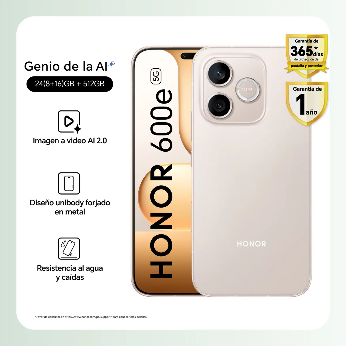 HONOR - HONOR 600e 8GB+512GB Desert Go