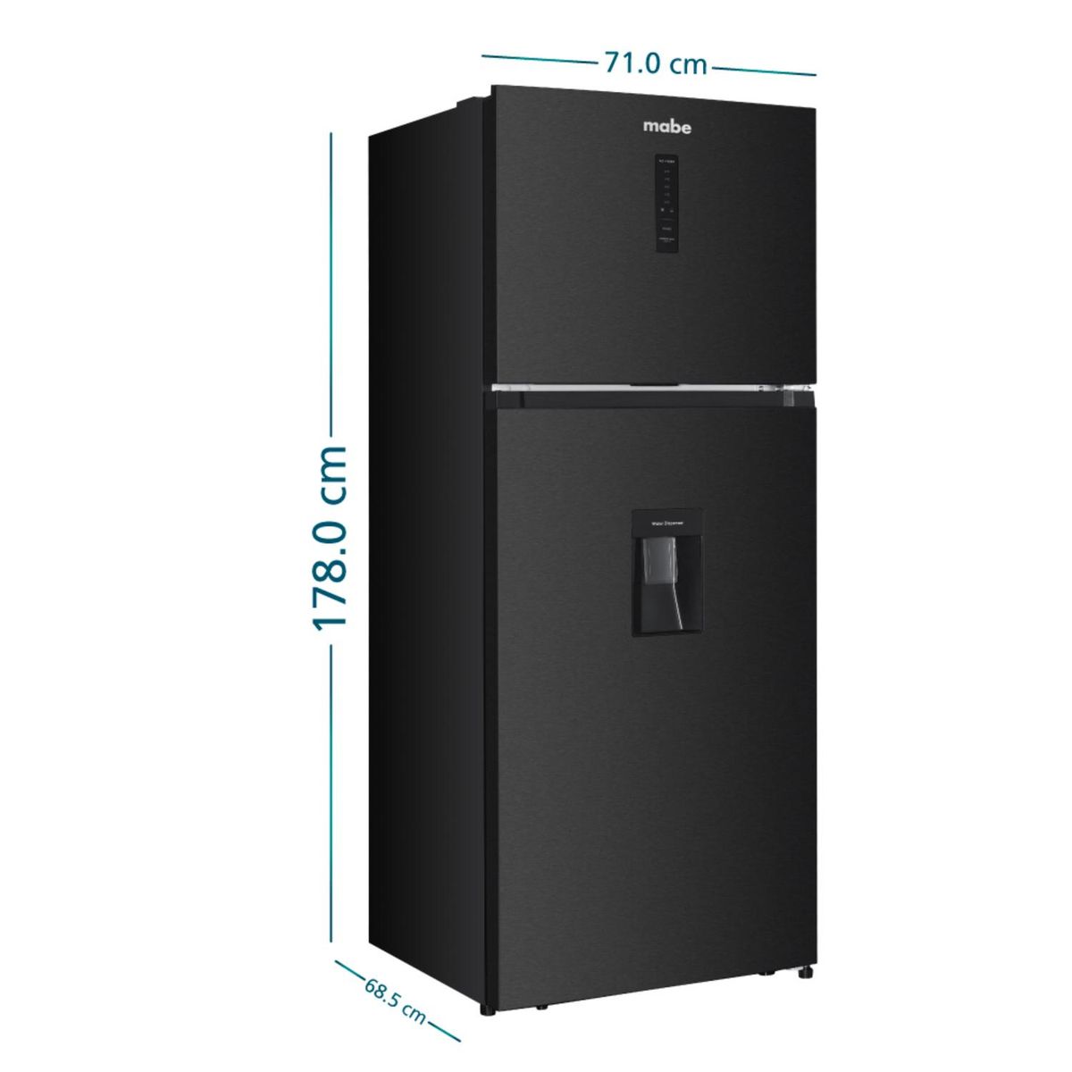 Mabe - Refrigerador Black Steel 417L