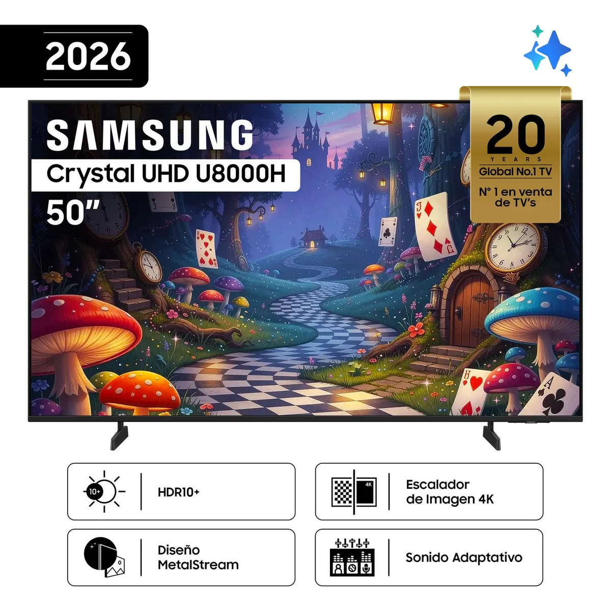 SAMSUNG - Televisor Samsung 50'' UHD U8000H Vision AI Smart TV (2026)