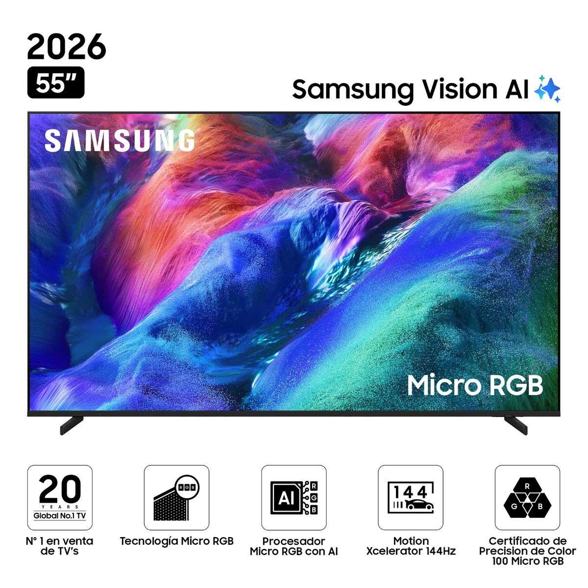 SAMSUNG - Televisor Samsung 55'' Micro RGB R85H Vision AI Smart TV (2026)