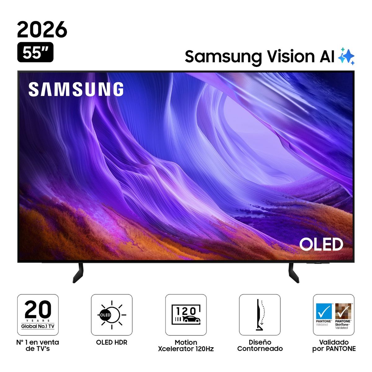 SAMSUNG - Televisor Samsung 55'' OLED S85H Vision AI Smart TV (2026)
