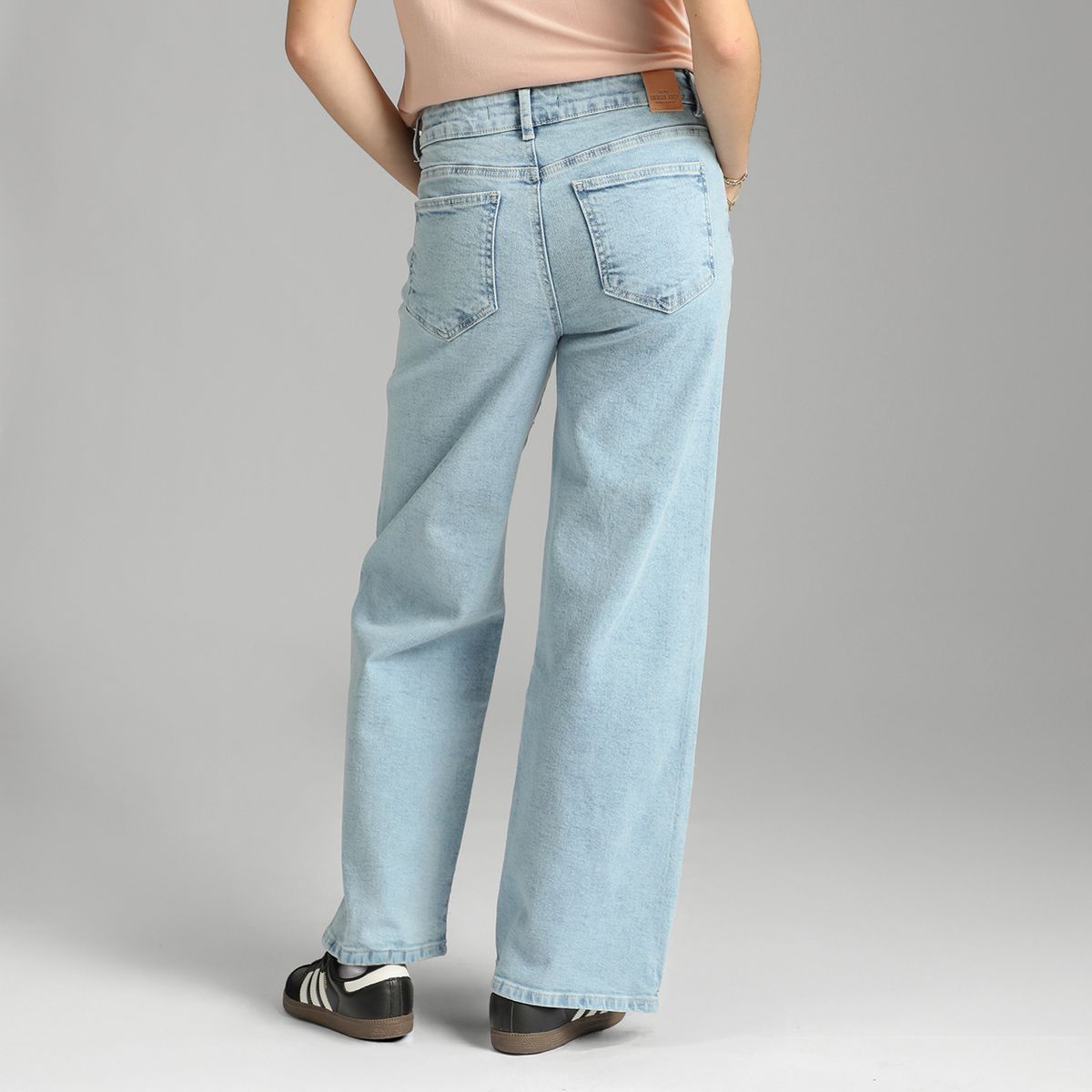 AMERICAN ABBEY - Jean Wide Leg Tiro Medio Mujer American Abbey