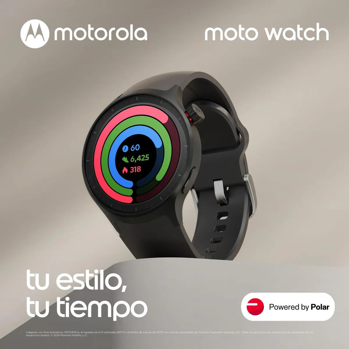 MOTOROLA - Moto Watch Negro Silicona