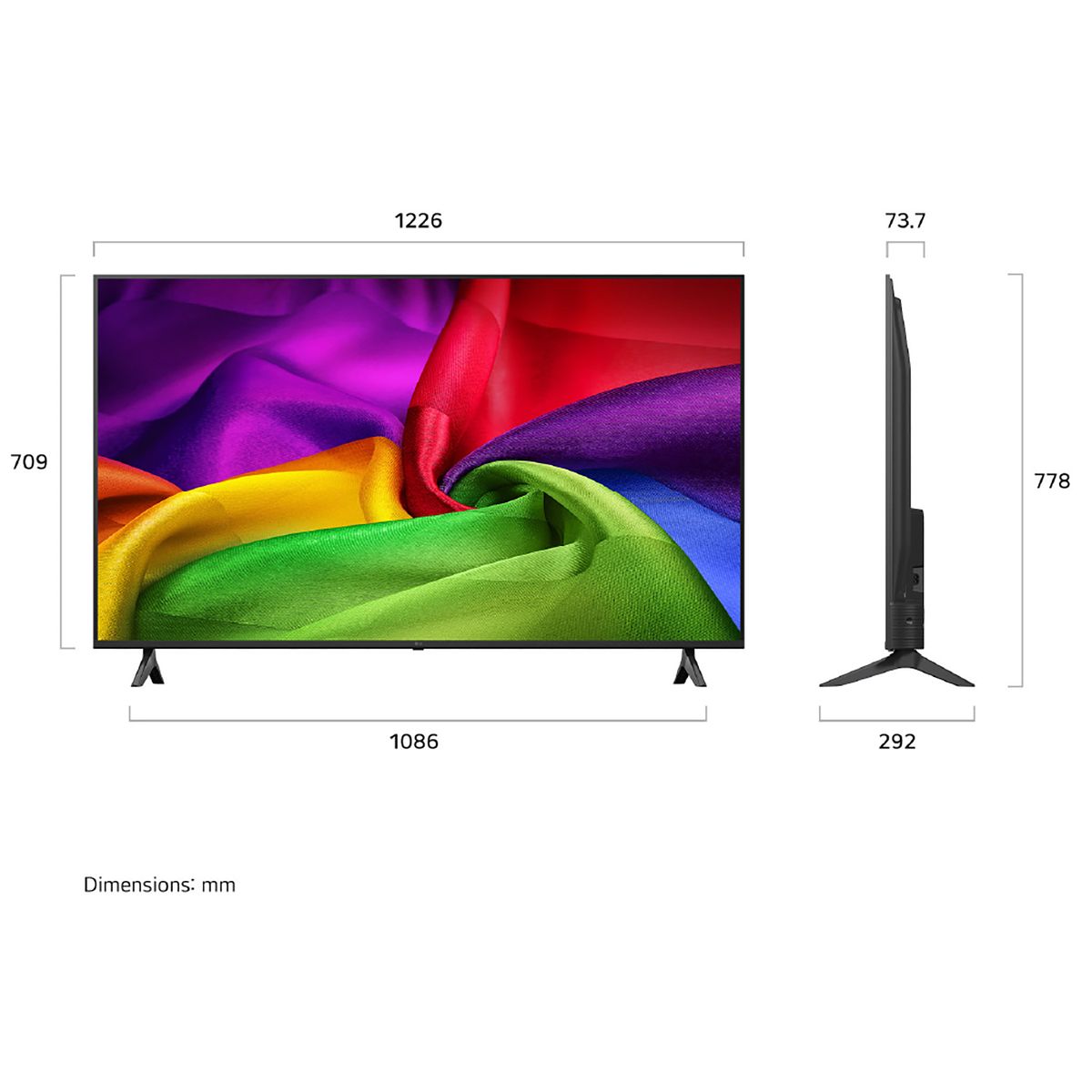 LG - Televisor LG 55" NANO 4K UHD AI NU80 Smart TV 2026