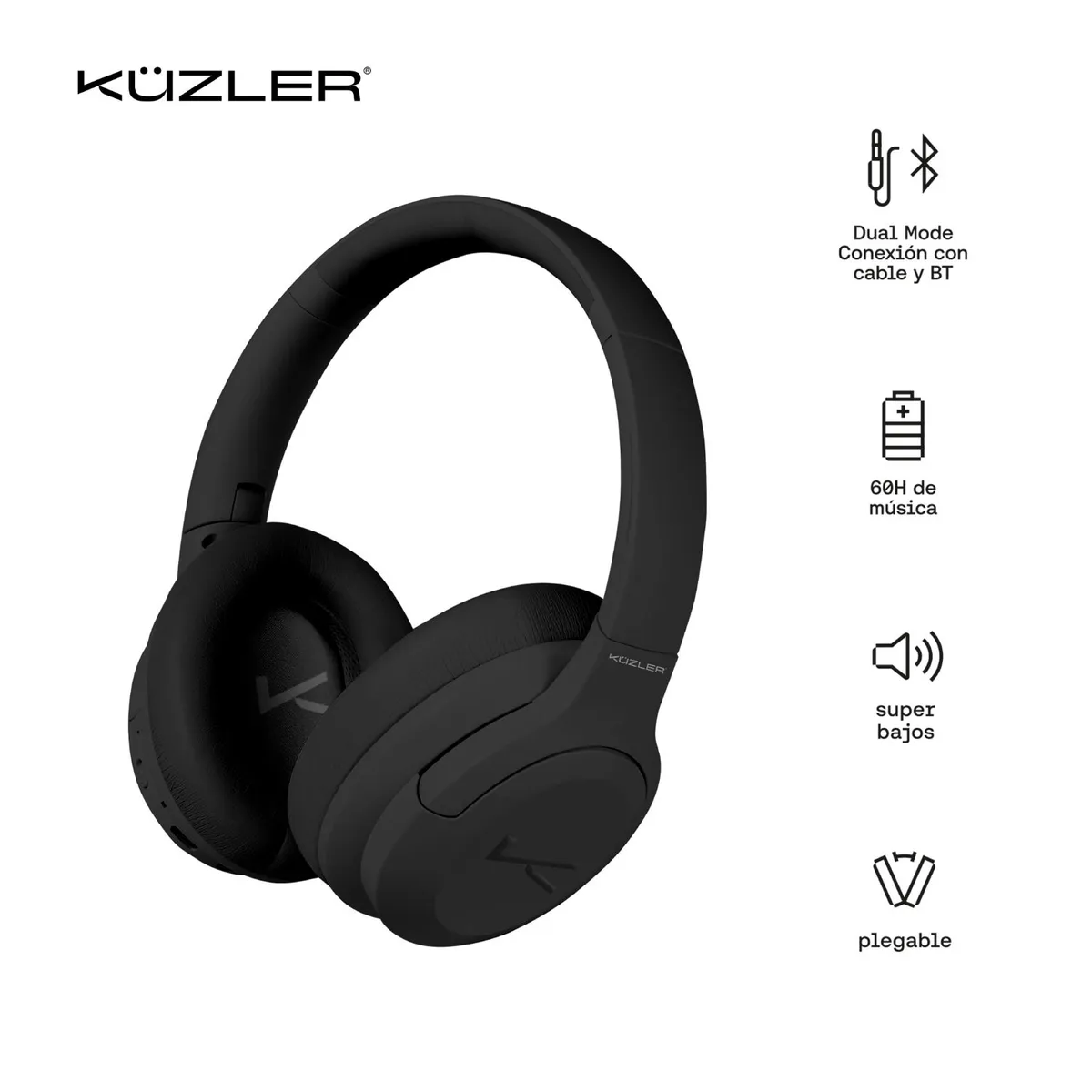 KUZLER - Audífonos Bluetooth Kuzler SOULBEAT-N1 ANC Negro