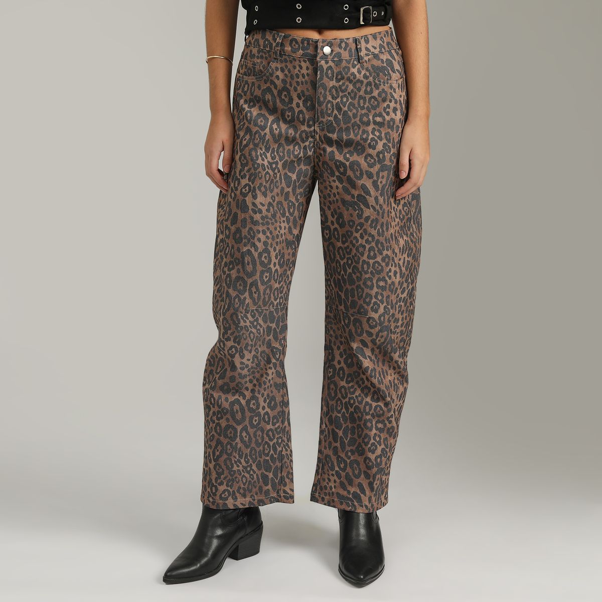 DENIMLAB - Pantalón Baggy Tiro Alto Mujer Denimlab