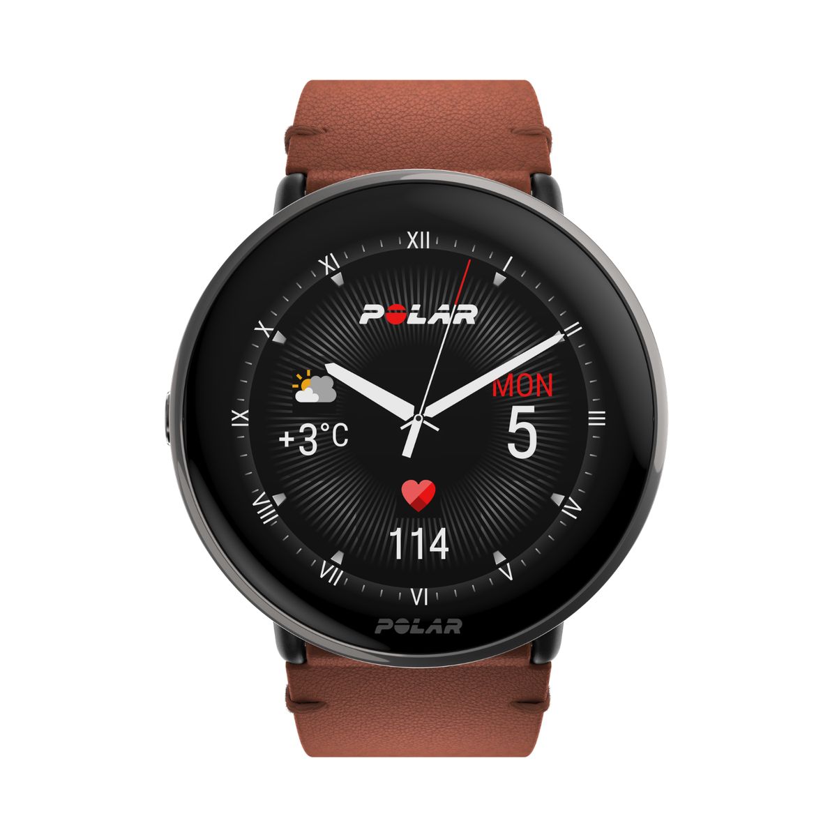 POLAR - Smartwatch Polar Ignite 3 Titanium Cuero Marron S-L