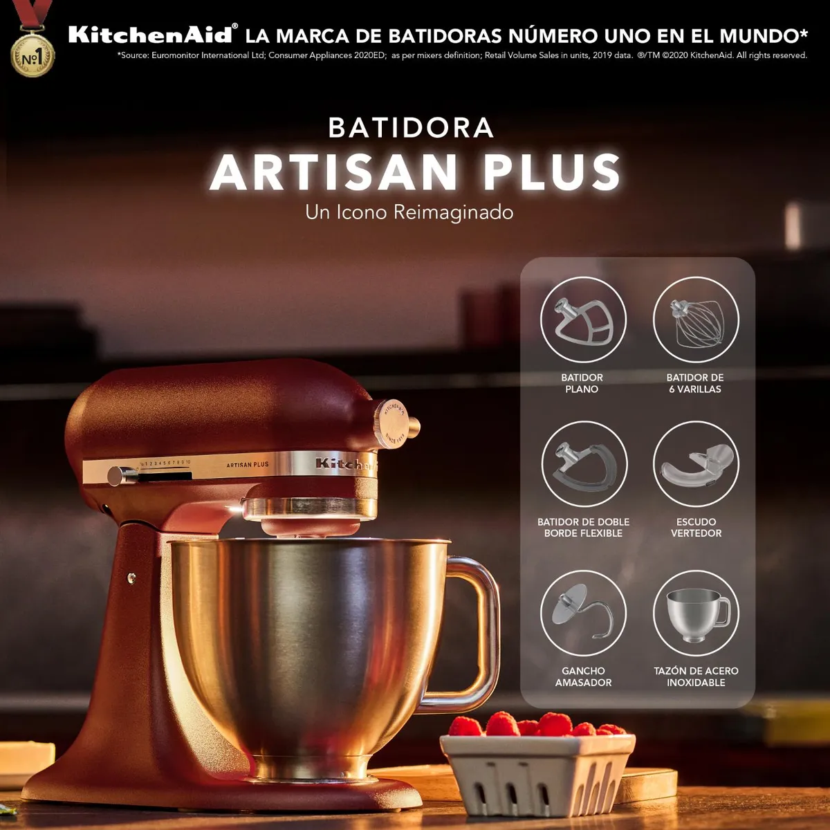 KITCHENAID - Batidora Artisan Plus Smoked Serrano