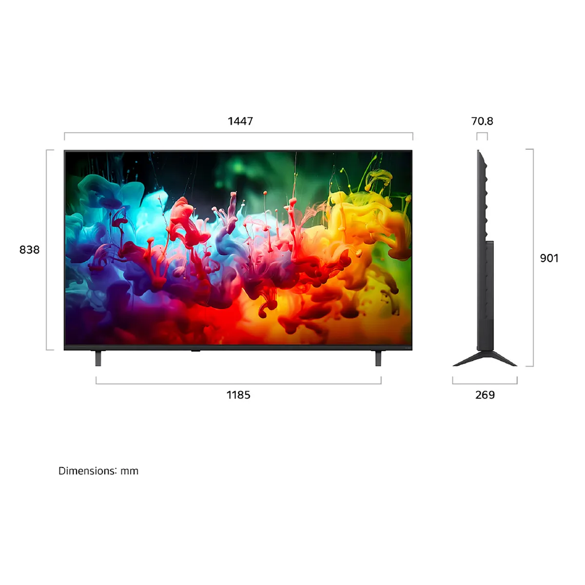 LG - Televisor LG 65" Qned MiniLed 4K Smart Tv 65QNED70BSA