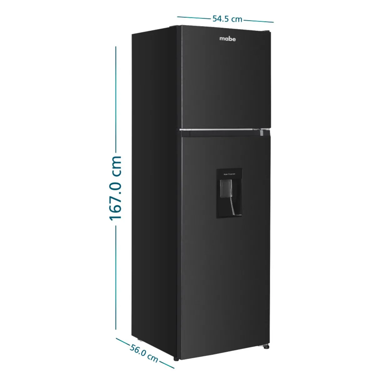 Mabe - Refrigerador Black Steel 243L