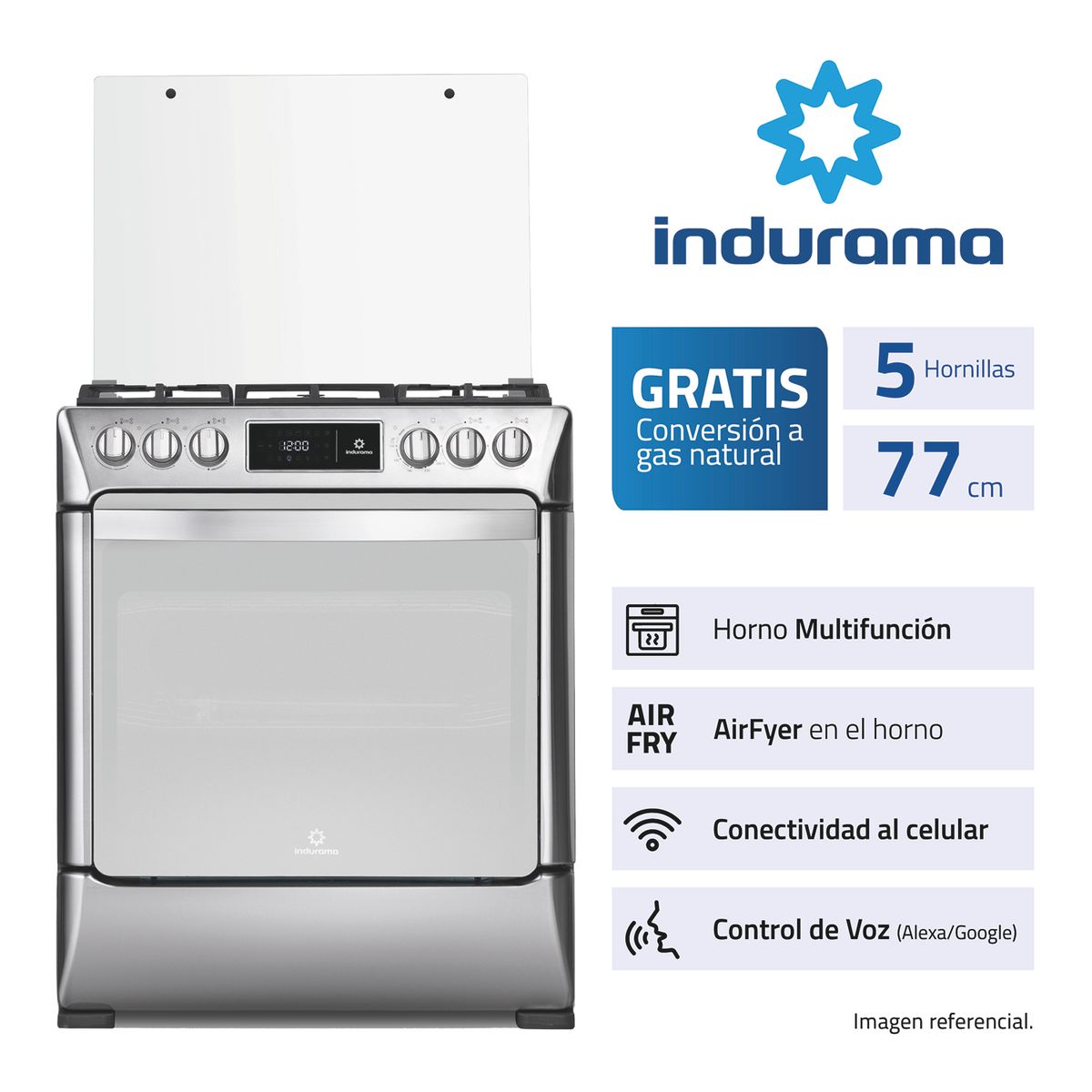 INDURAMA - COCINA CPI-3595C SMART ZAFIRO