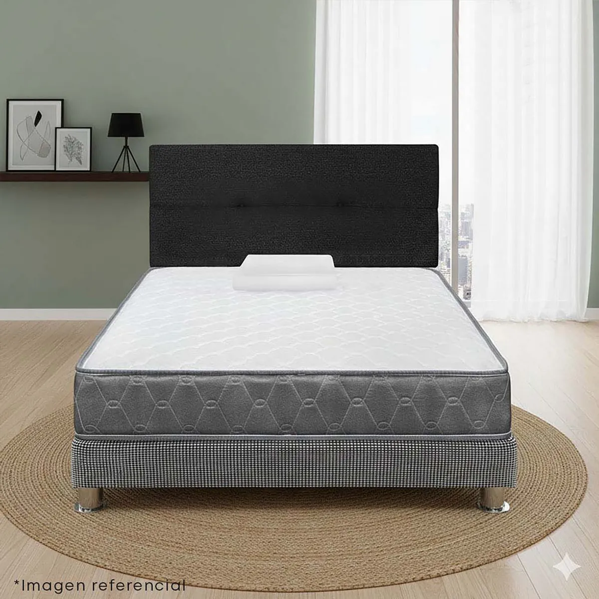 FORLI - Dormitorio Acqua 1.5 Plz + Almohada