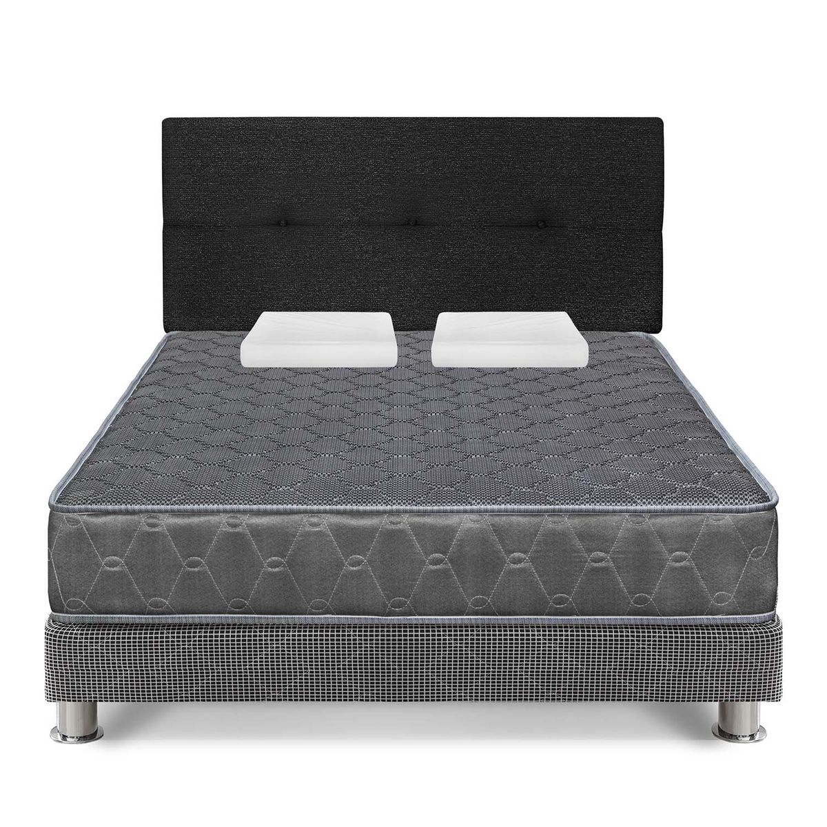 FORLI - Dormitorio Acqua 2 Plz Gris + Almohadas