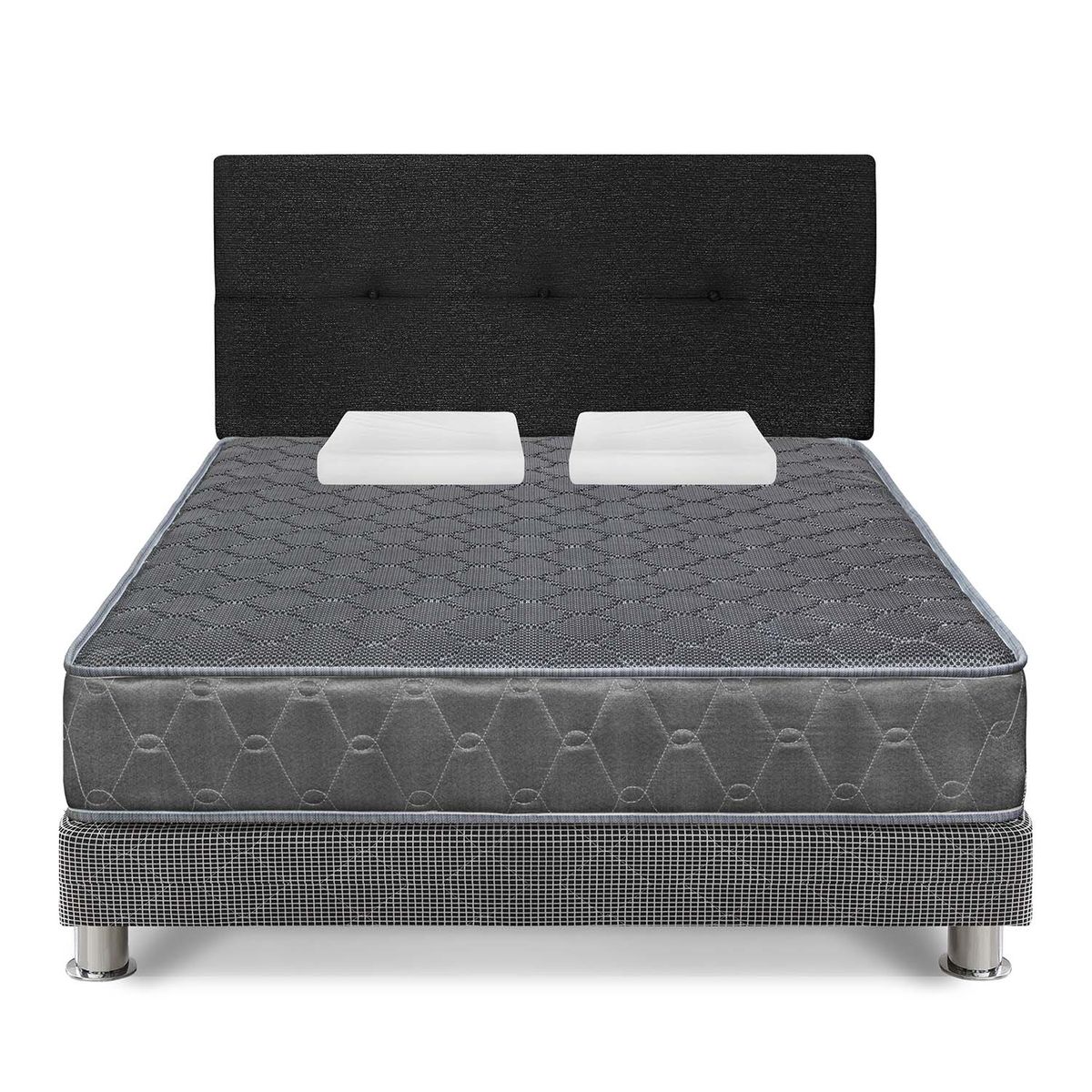 FORLI - Dormitorio Acqua 2 Plz Gris + Almohadas