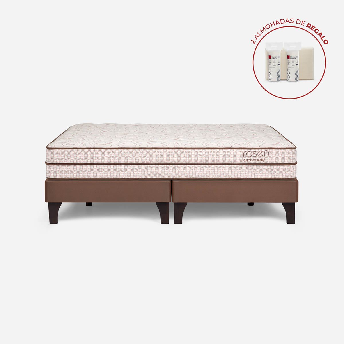 ROSEN - Cama Europea Autonomy Land King + 2 Almohadas Esencial