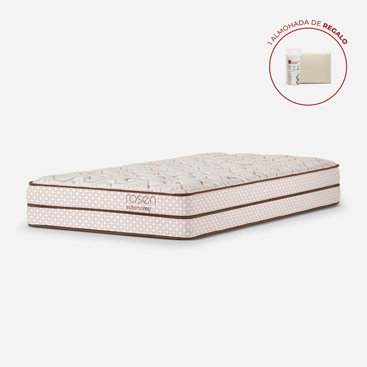 ROSEN - Colchón Autonomy Land 1.5Plz + 1 Almohada Memory Max Esencial