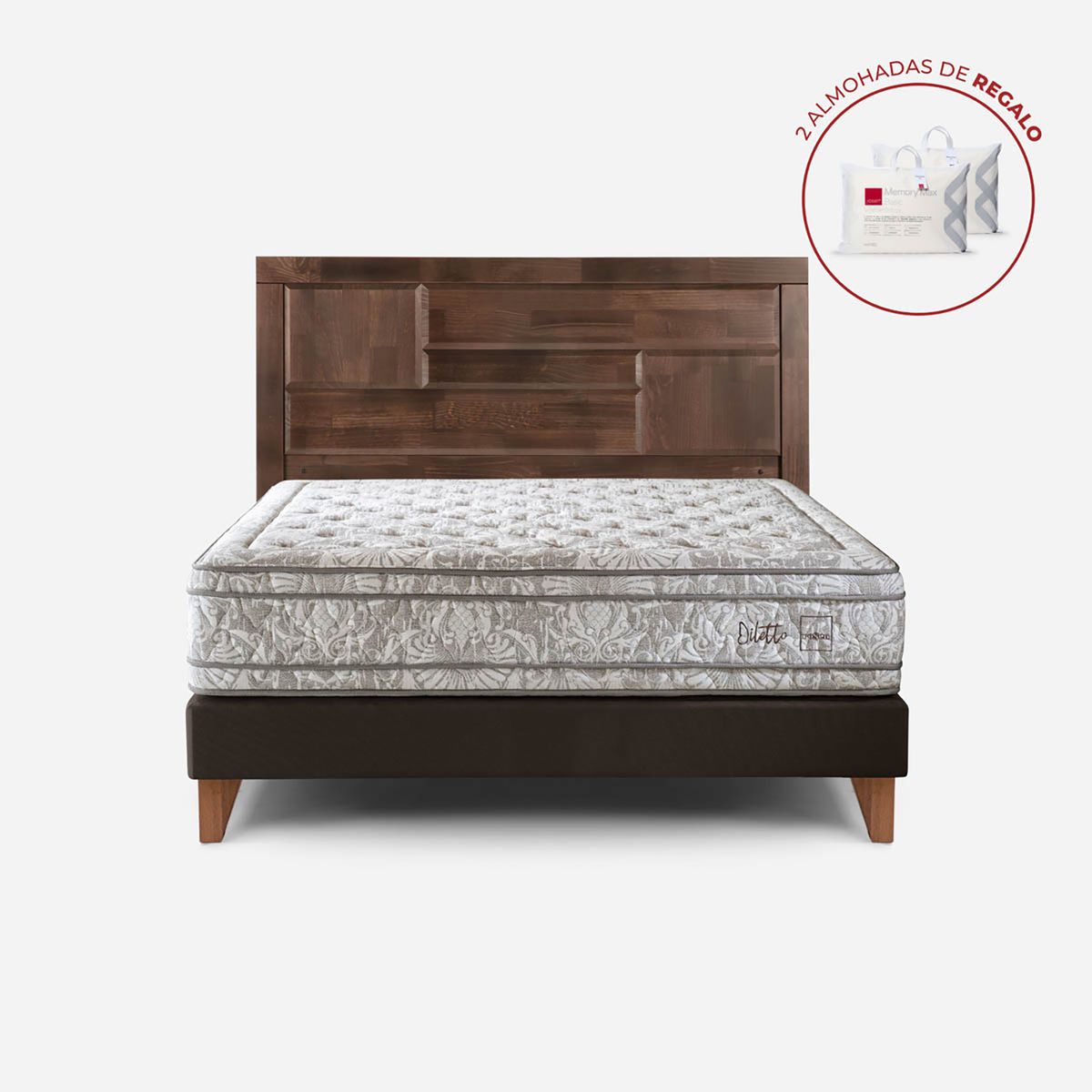 ROSEN - Dormitorio Europeo Diletto 2 Plz Dolce + 2 Almohadas Memory