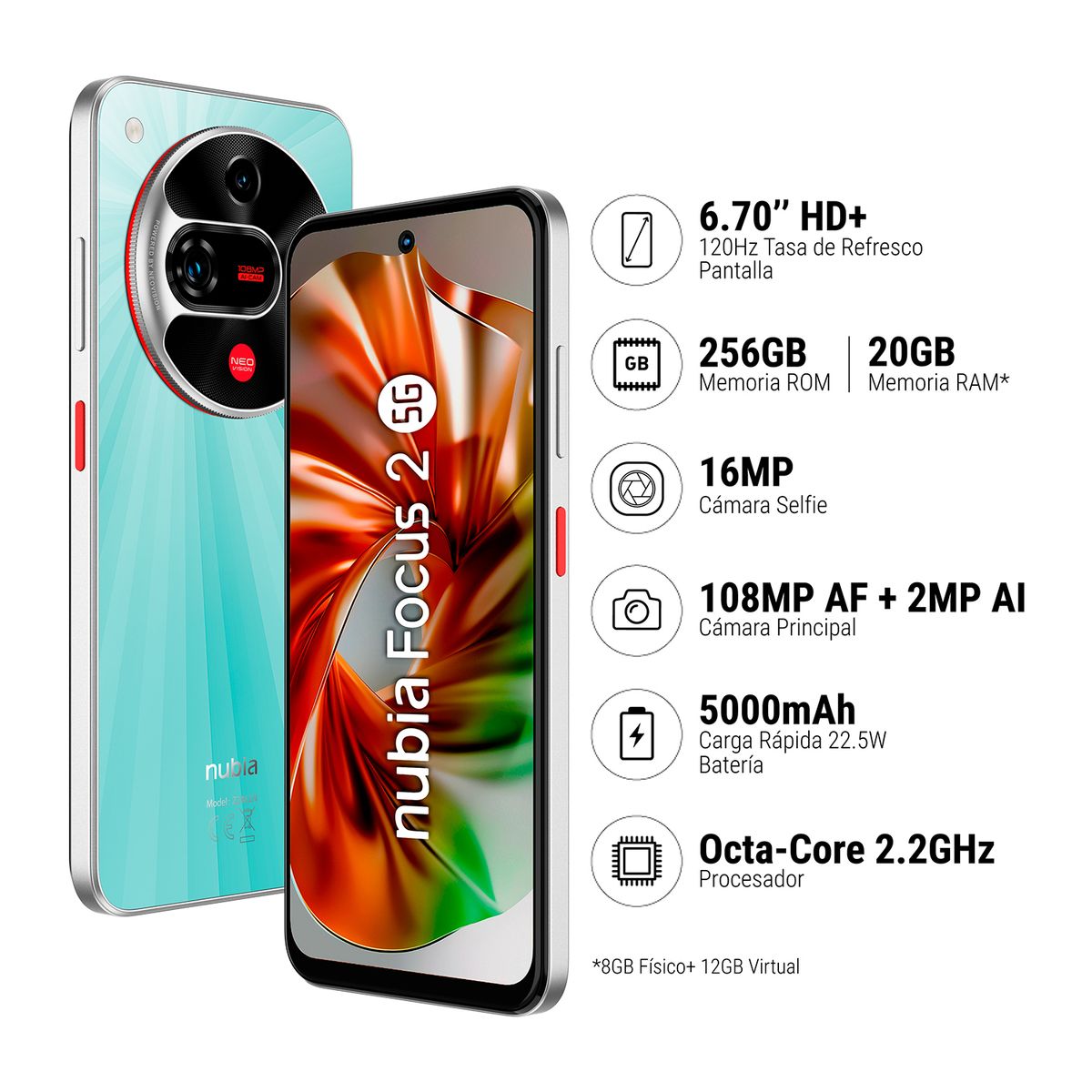 ZTE - Zte Nubia Focus 2 8Gb+ 256Gb C