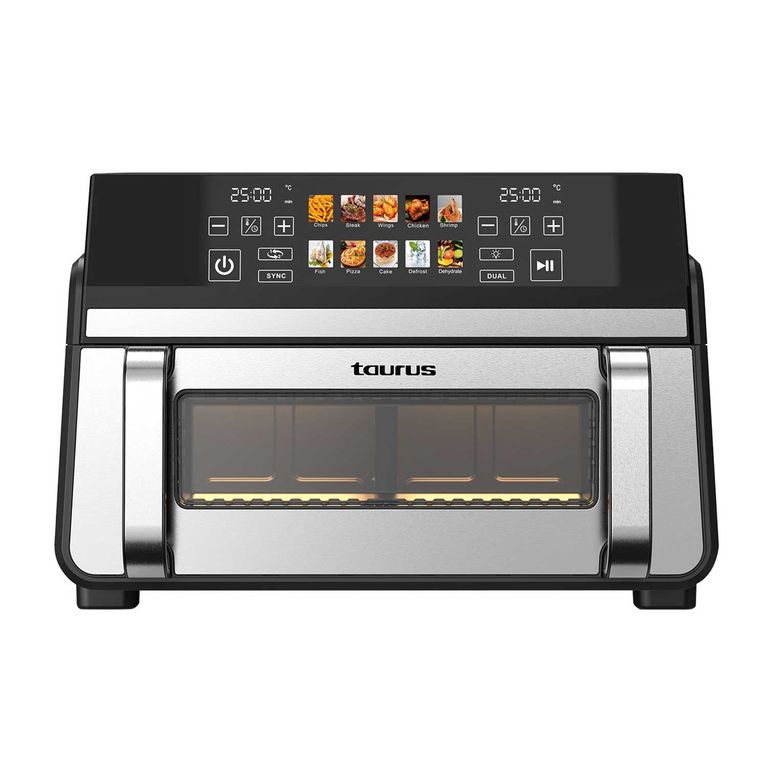 Freidora de Aire Taurus Double Air Fryer 11L Acero Inoxidable Gris