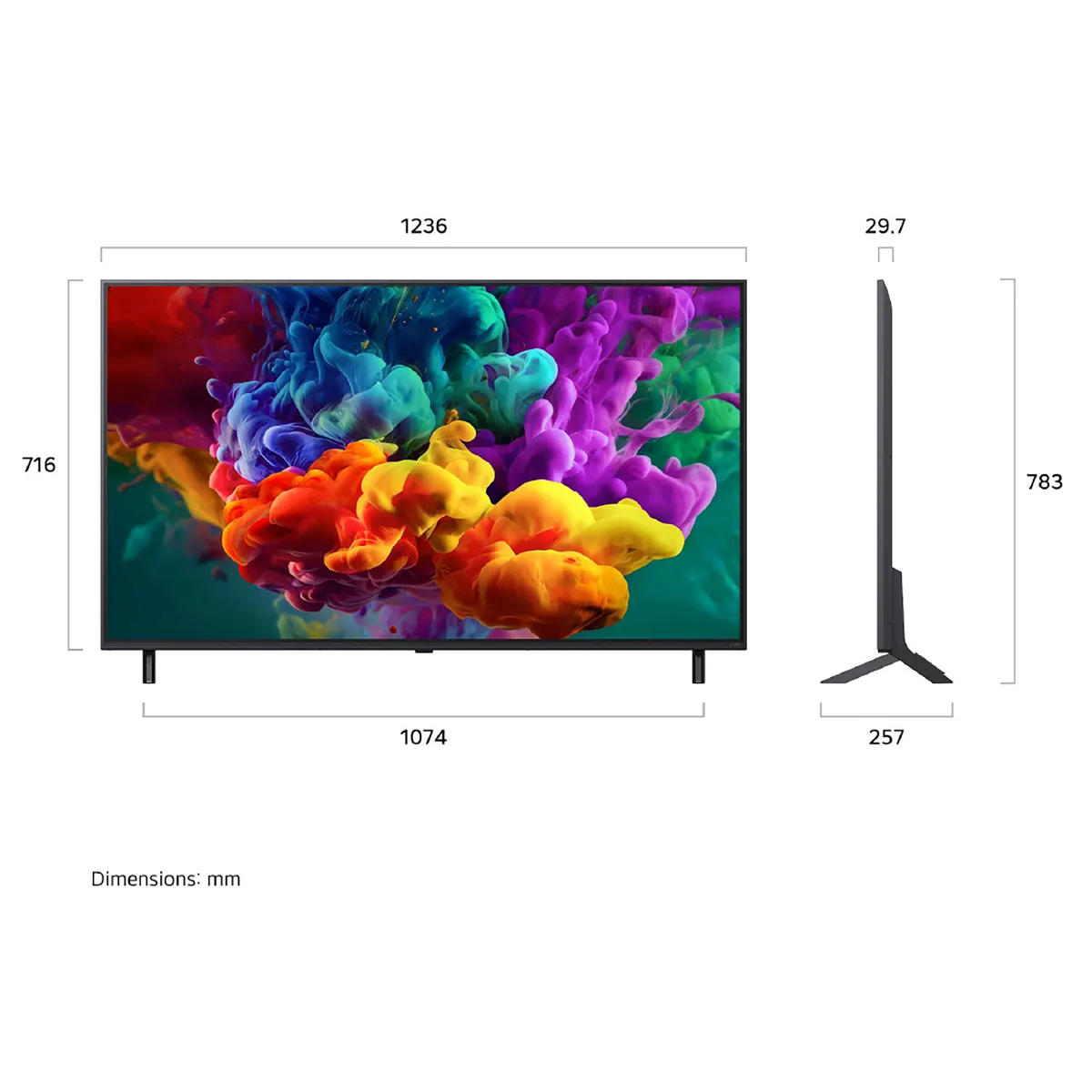 LG - Televisor LG 55" QNED evo AI Mini LED QNED80 4K Smart TV 2026