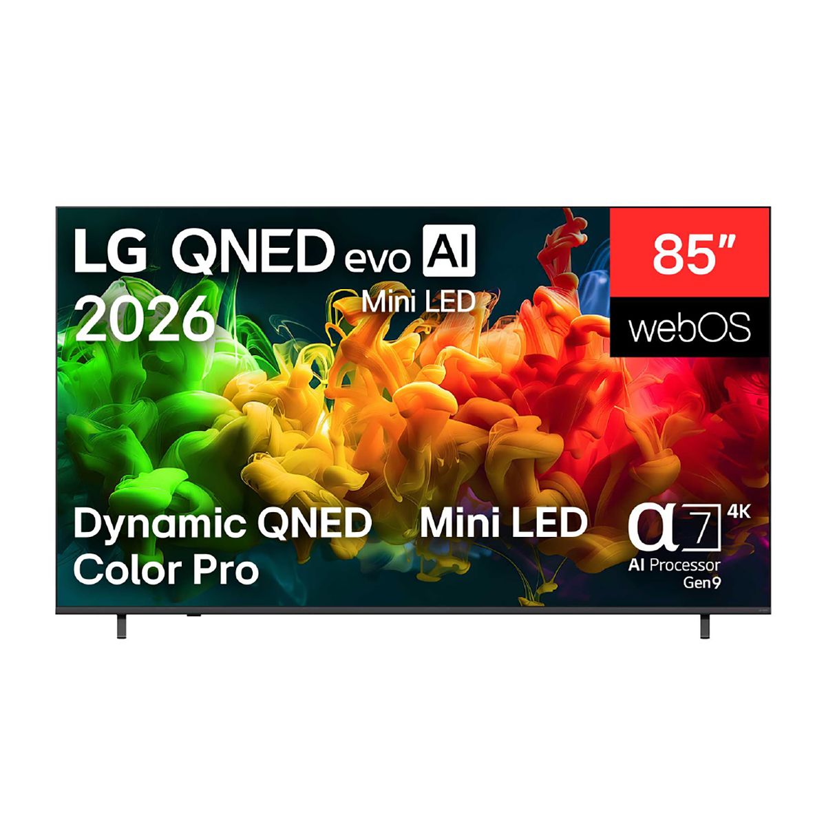 LG - Televisor LG 85" QNED evo AI Mini LED QNED80 4K Smart TV 2026