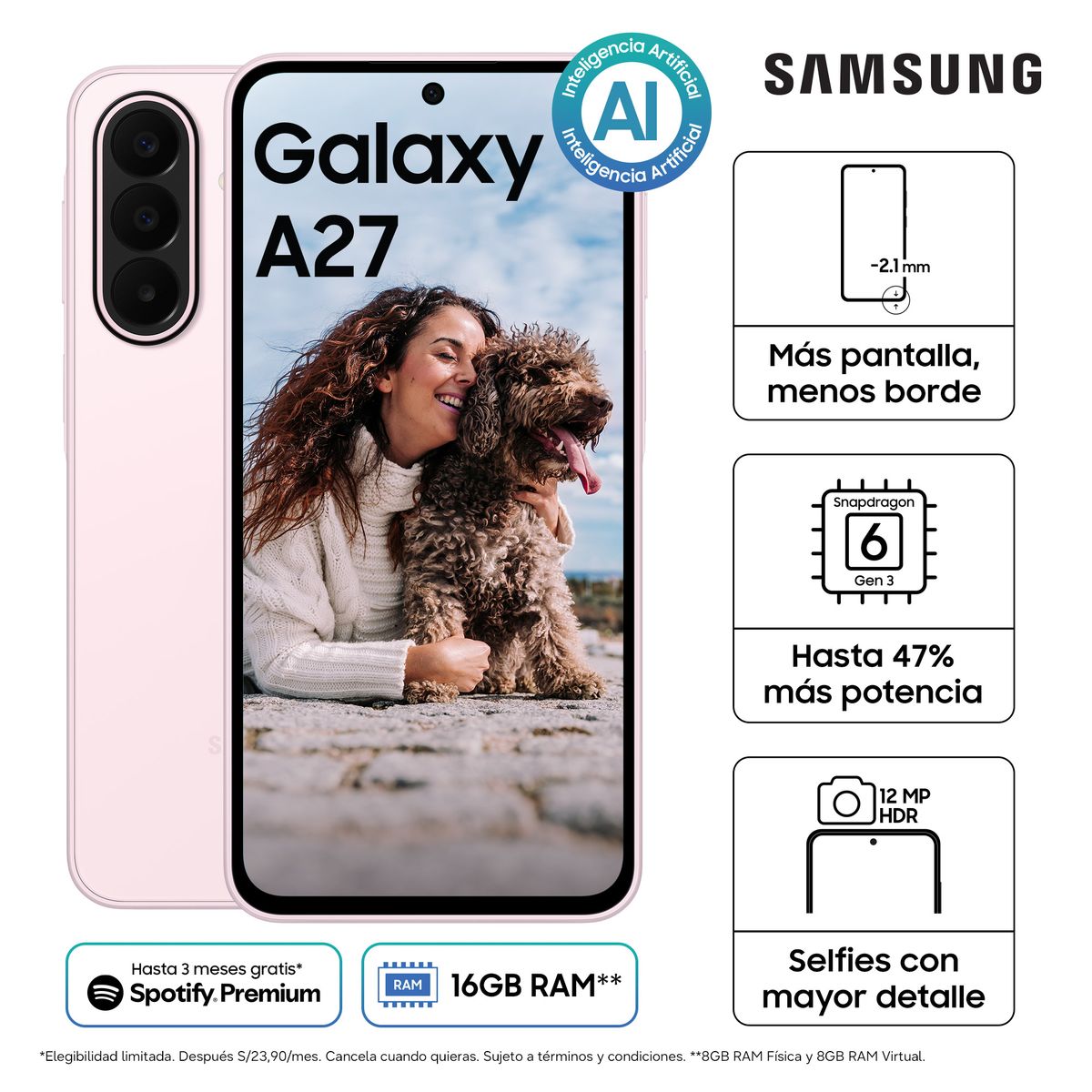 SAMSUNG - Galaxy-A27 5G 256GB Pink
