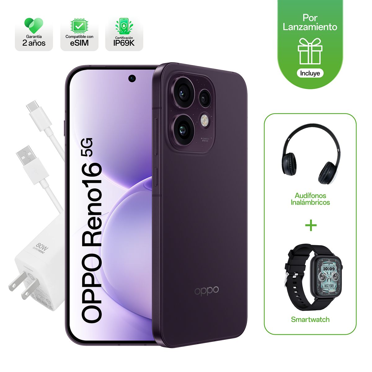 OPPO - RENO16 5G 8+256GB VIOLETA + SM