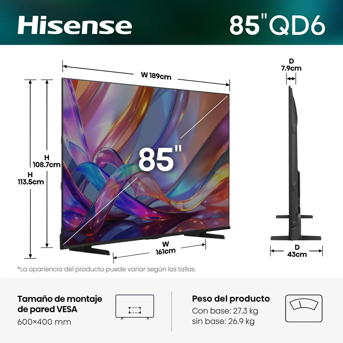 Televisor Hisense 85