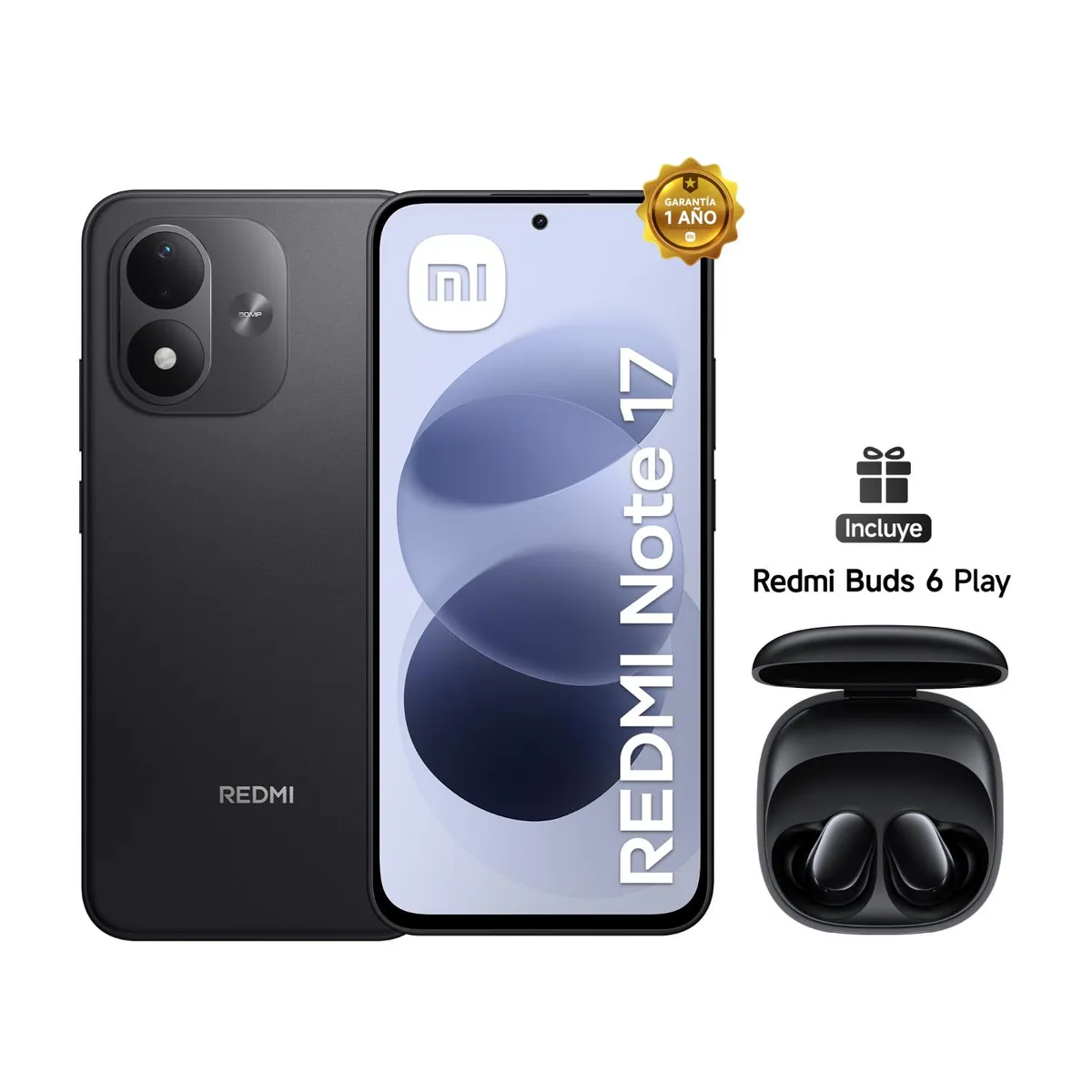 XIAOMI - Celular Redmi Note 17 6 + 256GB Black + Audífonos Redmi Buds