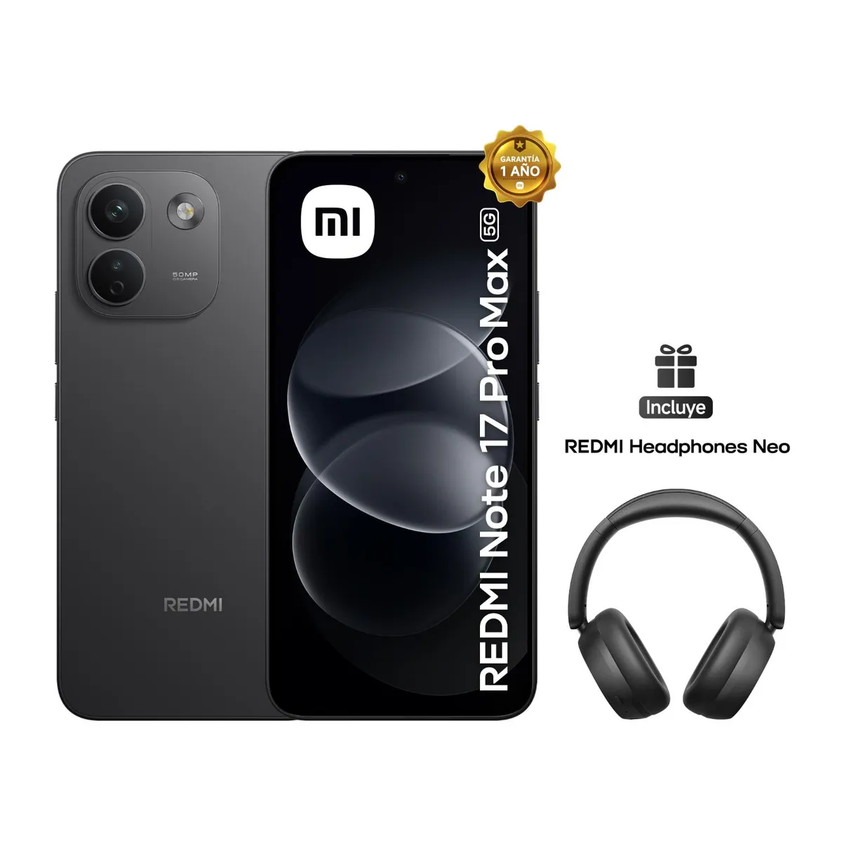 XIAOMI - Celular Redmi Note 17 Pro Max 5G Black + Audífonos Redmi Neo