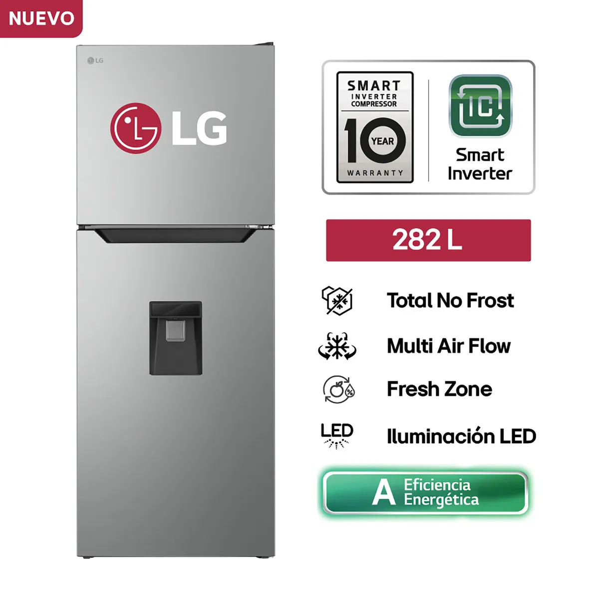 LG - Refrigeradora GT29WPY 282L Top