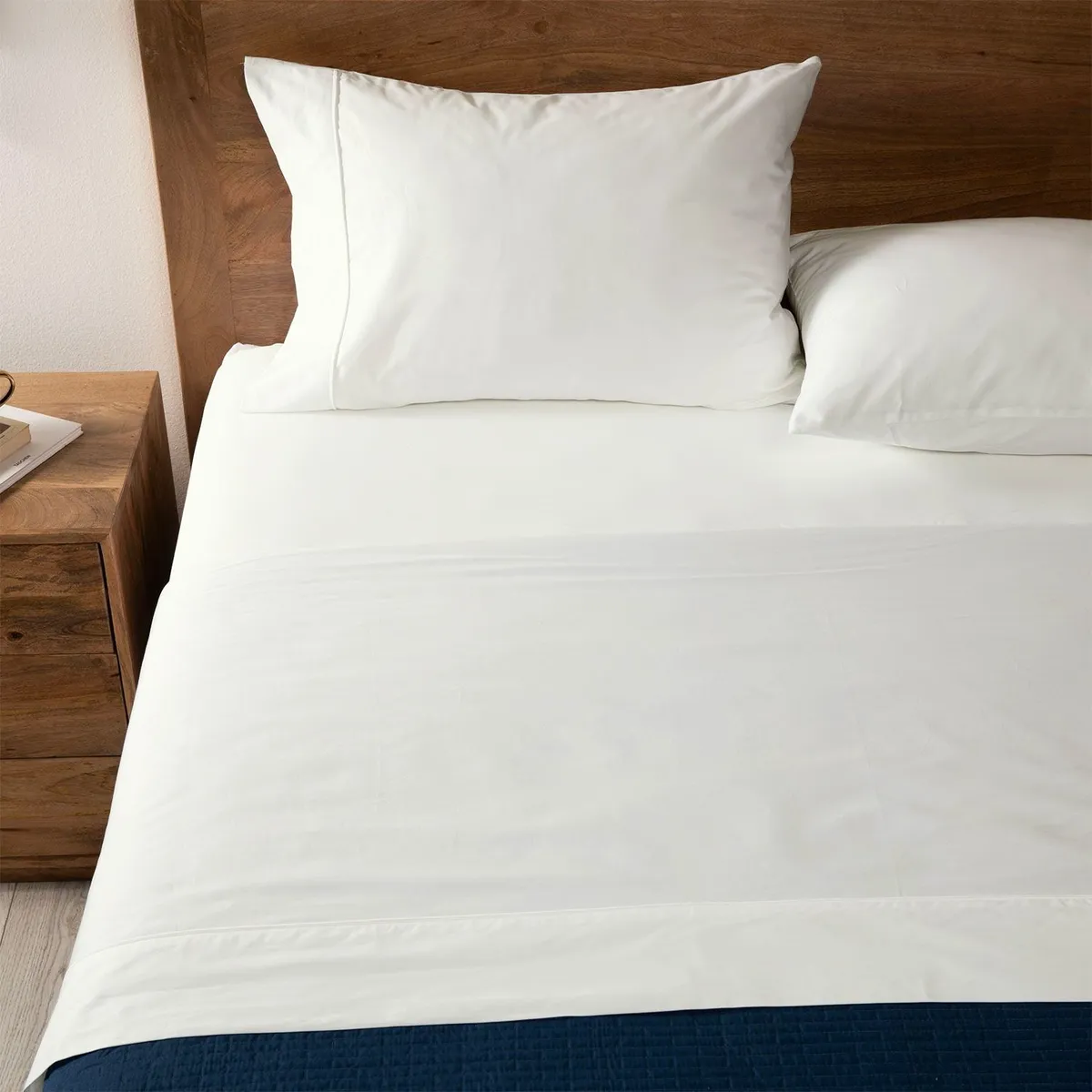 BASEMENT HOME - Juego de Sábanas Lisas 100% Algodón 300 Hilos