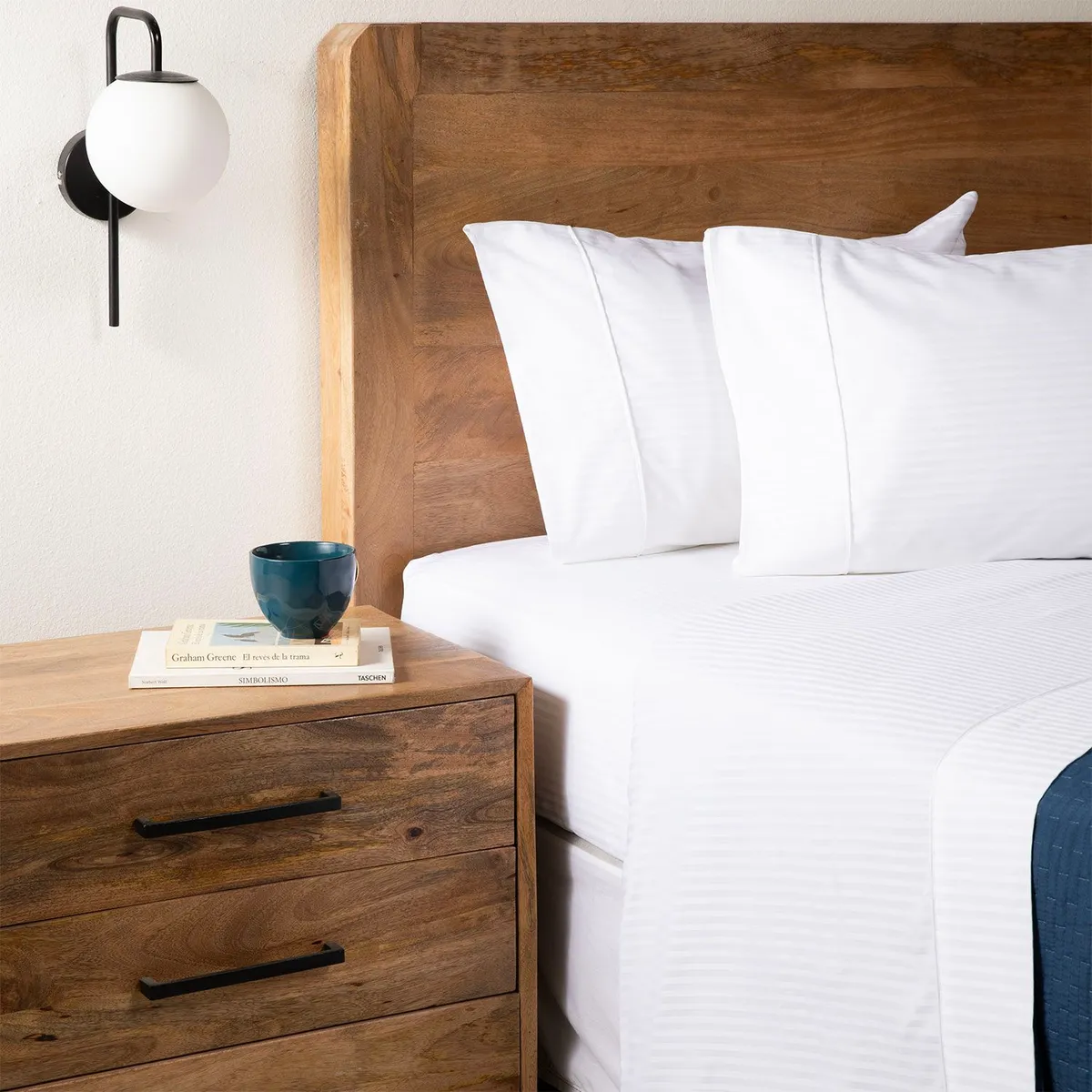 BASEMENT HOME - Juego de Sábanas 100% Algodón 500 Hilos