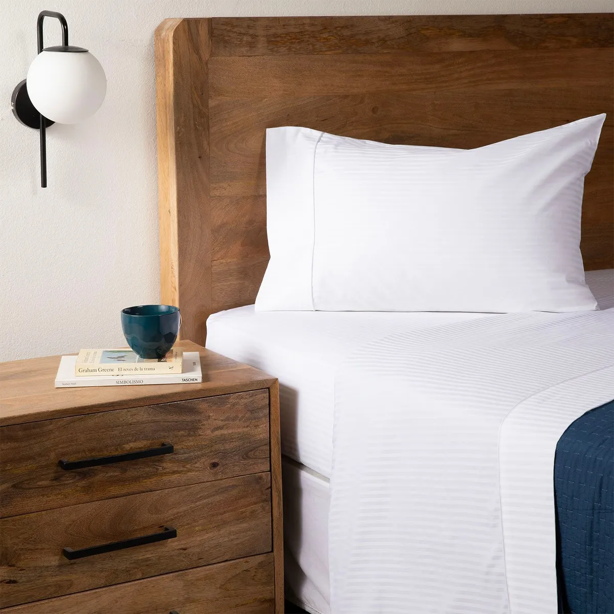 BASEMENT HOME - Juego de Sábanas 100% Algodón 500 Hilos