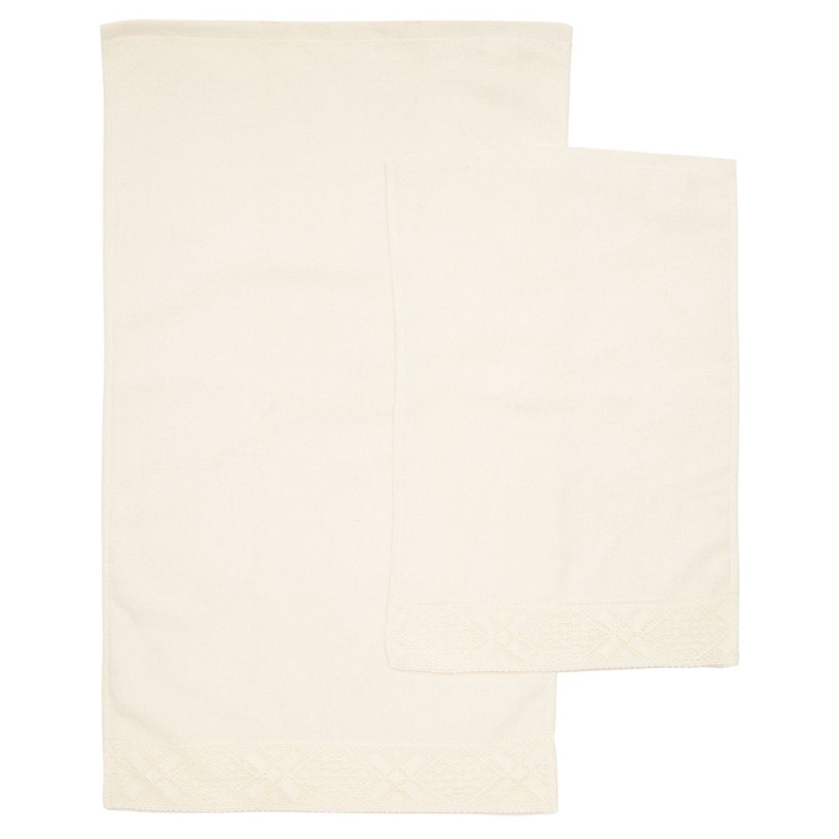 ROBERTA ALLEN - Set x2 Toallas 400 g Encaje Rosa