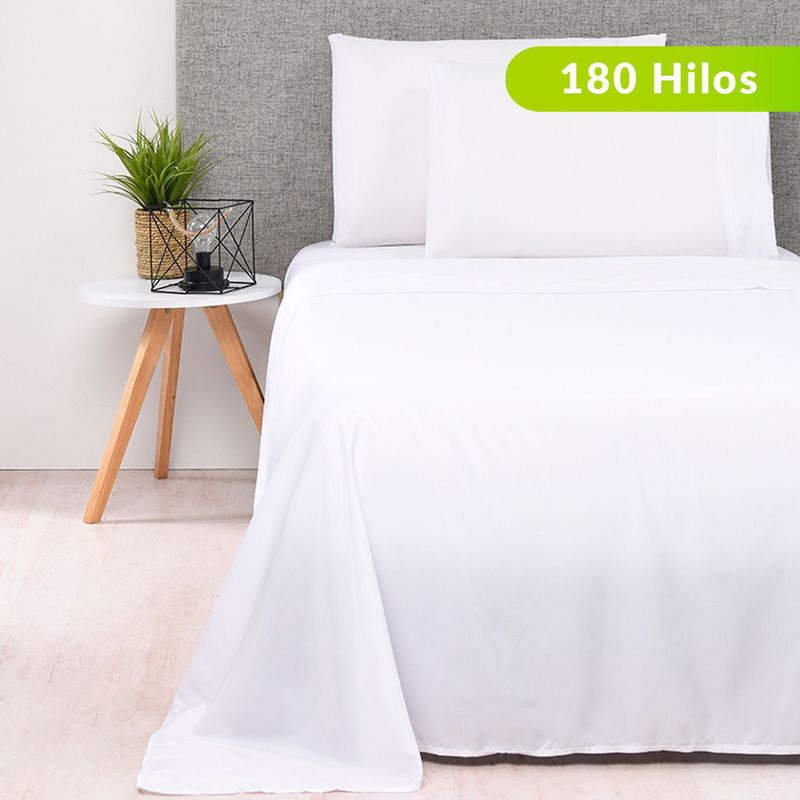MICA - Juego de Sábanas Lisas 100% Algodón 180 Hilos Mica