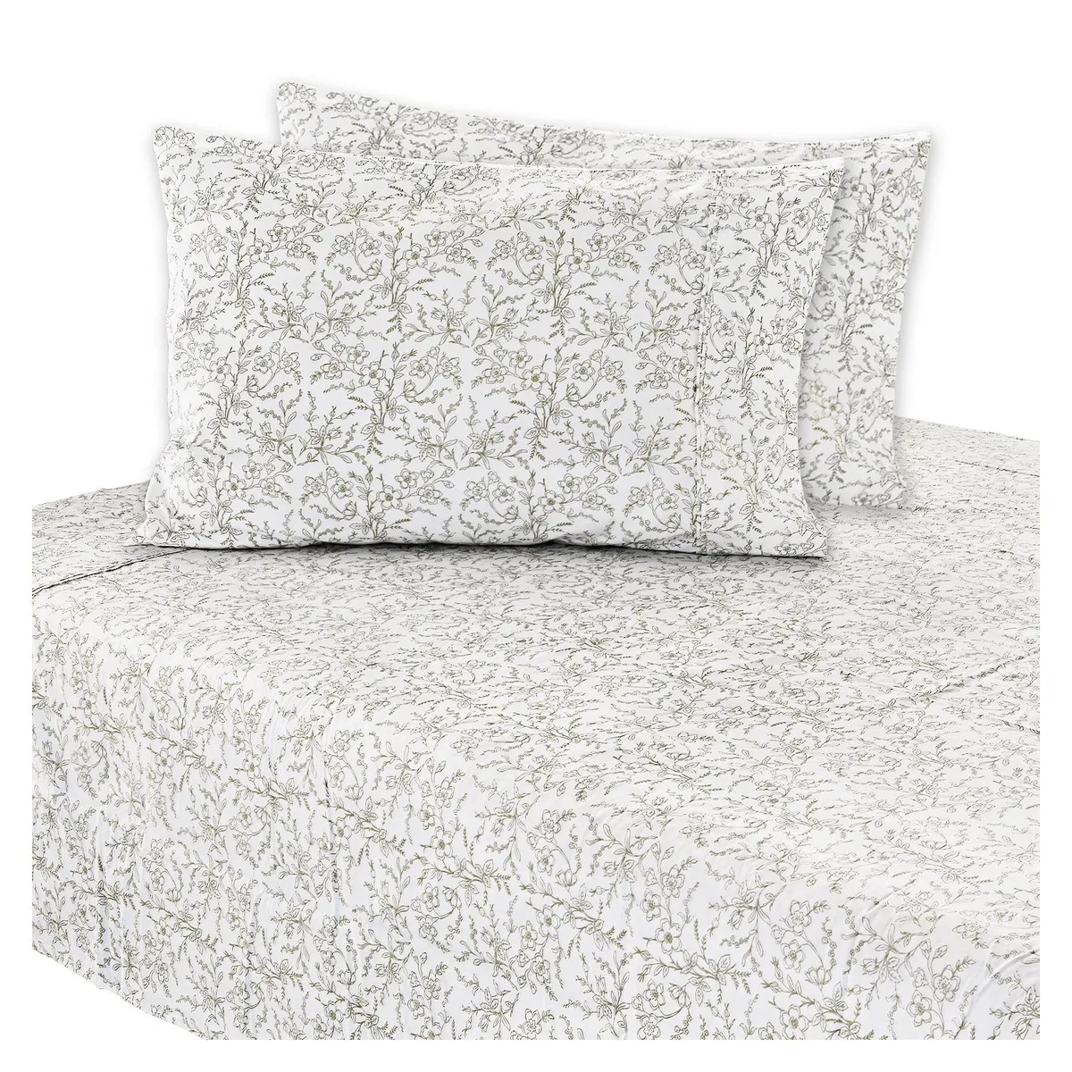 ROBERTA ALLEN - Juego de Sábanas Estampadas Floral 100% Algodón 200 Hilos