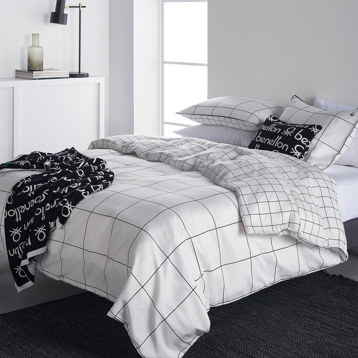 BENETTON - Juego de Sábanas Lisas 100% Algodón 200 Hilos Benetton