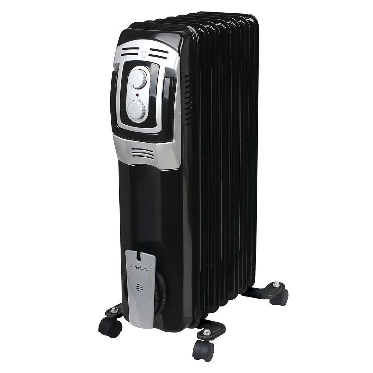 RECCO - Calefactor Oleoeléctrica Recco 1500W con Ruedas y Termostato Ajustable