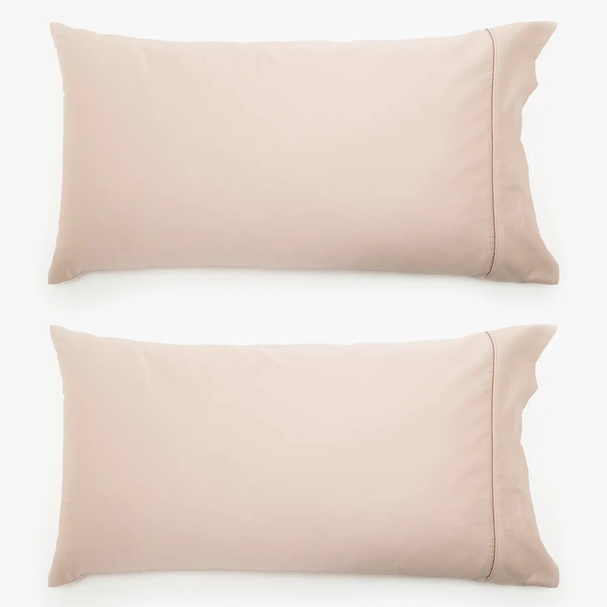 BASEMENT HOME - Set x2 Fundas de Almohada Lisas 100% Algodón 300 Hilos