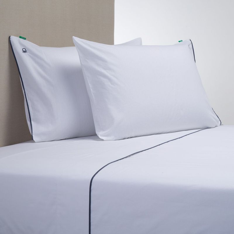 BENETTON - Juego de Sábanas Lisas 100% Algodón 200 Hilos Benetton