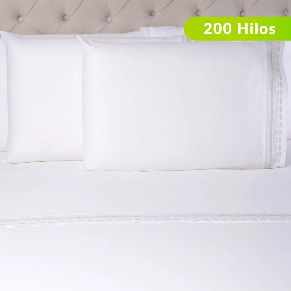 ROBERTA ALLEN - Juego de Sábanas Bordadas 100% Algodón 200 Hilos