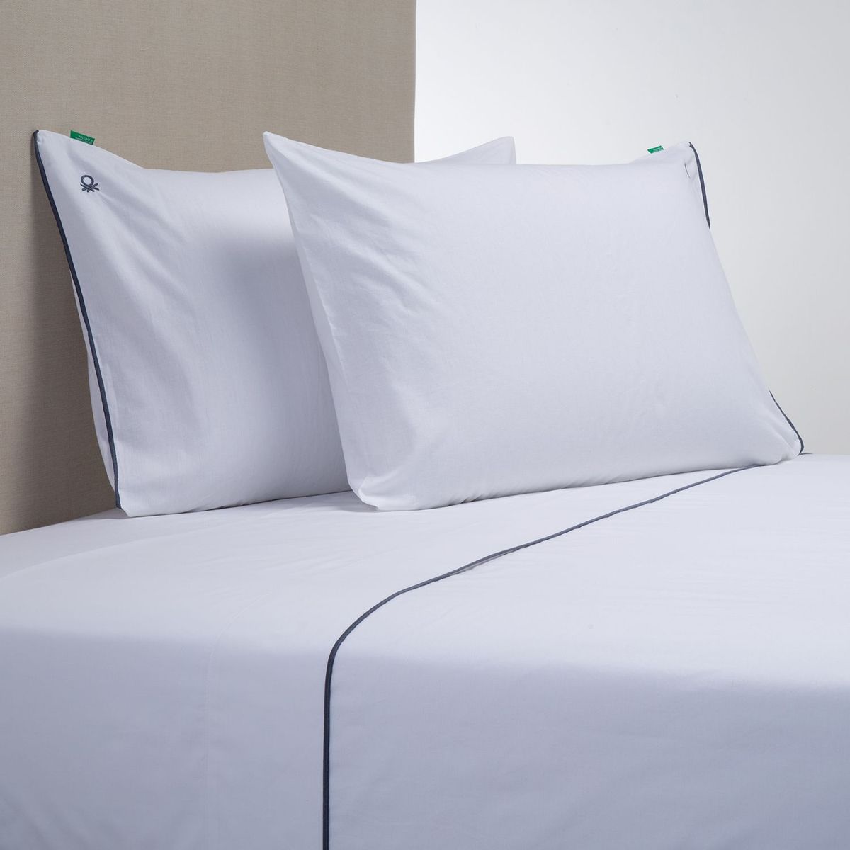 BENETTON - Juego de Sábanas Lisas 100% Algodón 200 Hilos Benetton